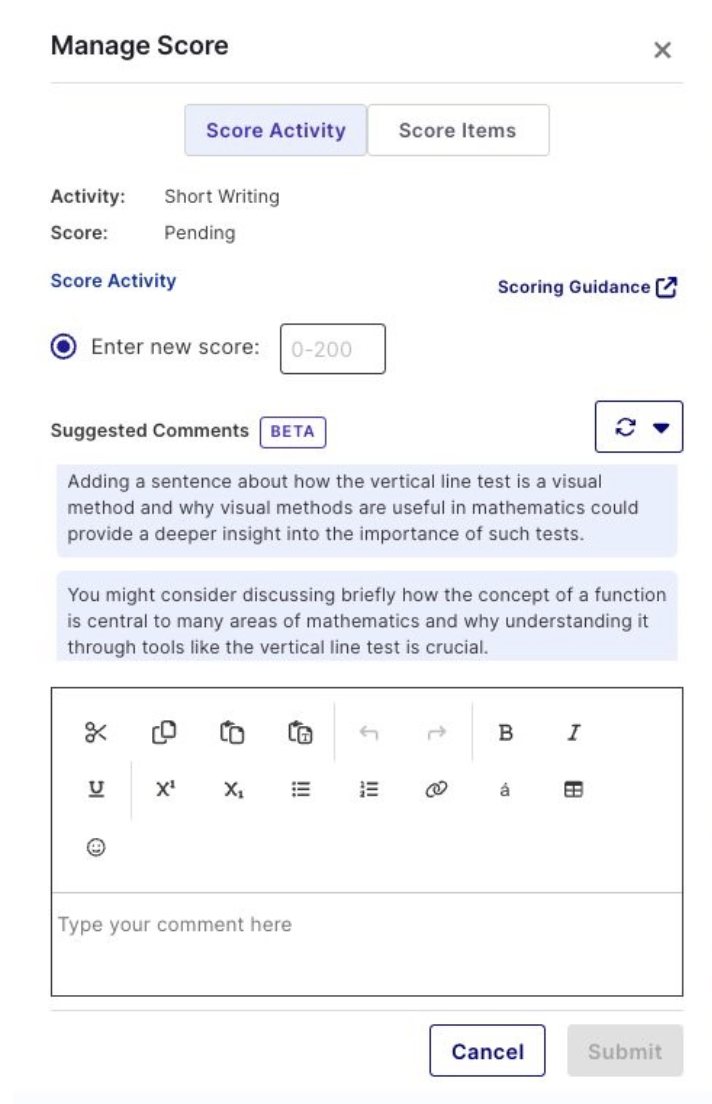 Imagine Language & Literacy Student Dashboard