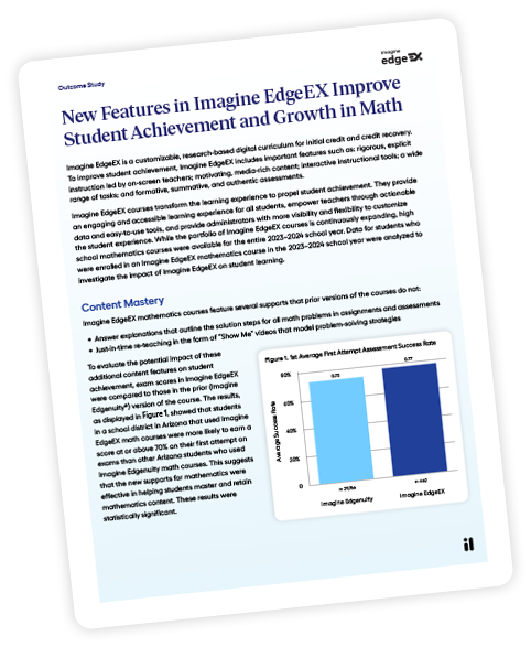 Front cover of Math Impact report