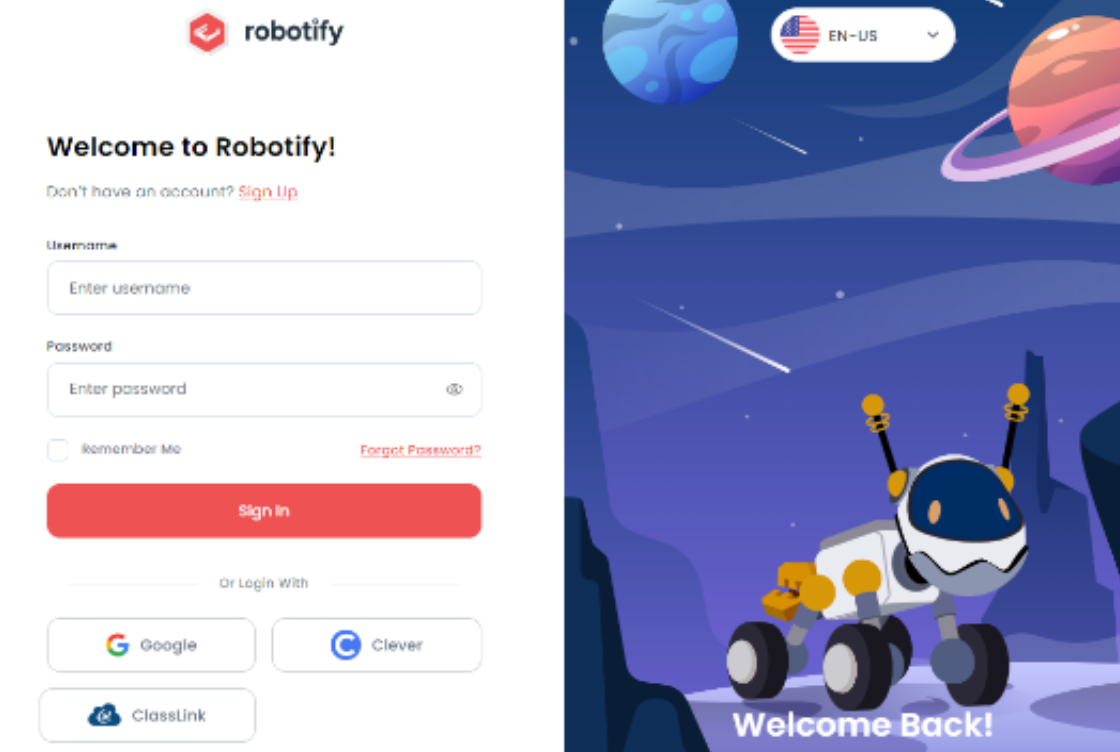 Previous Robotify Login