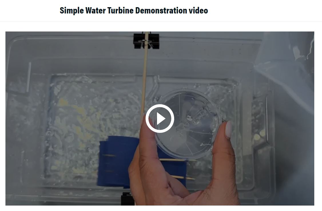 Simple Water Turbine Demonstration Video